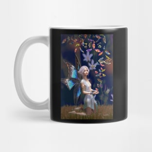 Fairy with flowers and butterflies Mug